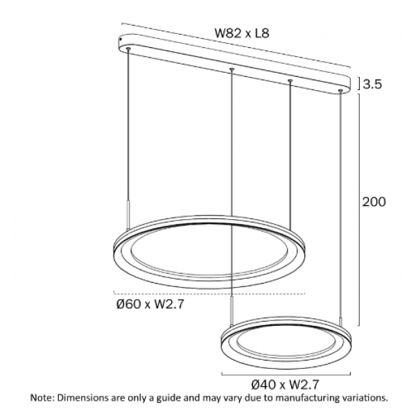 TELBIX-FULCRUM 2 LIGHT PENDANT